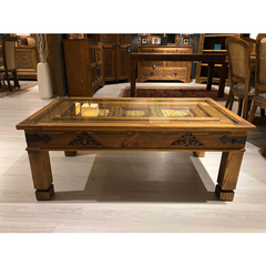 Mughal Hand Painted Solid Wood Coffee Table C26
