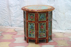 Indian Hand Painted Carved Solid Wood Coffee Table C141
