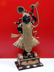 Indian Lord Shri Krishna as Shrinath Ji Brass Statue