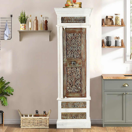 Hand Carved Solid Wooden Cabinet Cupboard Wardrobe D132