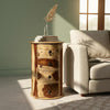 Hand Carved Solid Wood 3 Drawer Side Table 54
