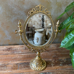Victorian Brass Table Mirror 92