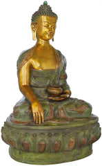 Tibetan Buddhist Lord Buddha In Brass Statue