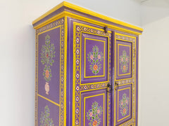 Avani Indian Hand Painted Solid Wood Cabinet Wardrobe D75