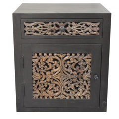 Dynasty Carved Jali Panel Side Table A