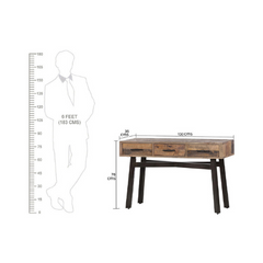 The Attic Retro Wooden Console Table Natural