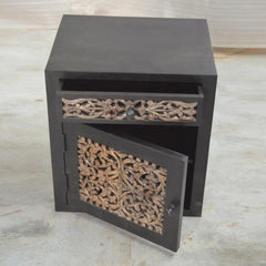 Dynasty Carved Jali Panel Side Table A