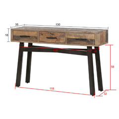 The Attic Retro Wooden Console Table Natural