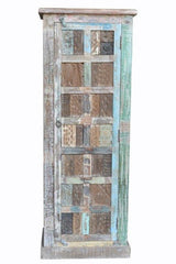 Rainbow Reclaimed Antique Vintage Display Cabinet 155X42X62 CM