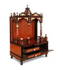 Sheesham Wood Handmade Mandir Home Temple In Brown