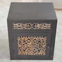 Dynasty Carved Jali Panel Side Table A