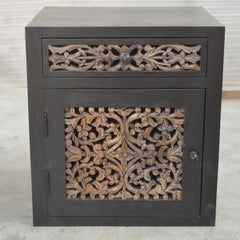 Dynasty Carved Jali Panel Side Table A