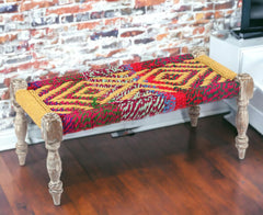 Indian Solid Wood Handmade Rajasthani Charpai Bench Khat Manjhi Woven Charpai Daybed