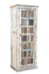 Rainbow Reclaimed Antique Vintage Display Cabinet 155X42X62 CM