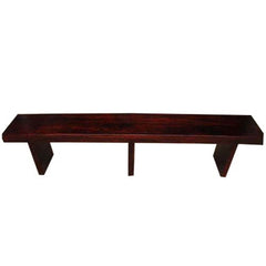 Boston Seven Foot Contemporary Solid Wood Bench Brown