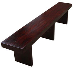 Boston Seven Foot Contemporary Solid Wood Bench Brown