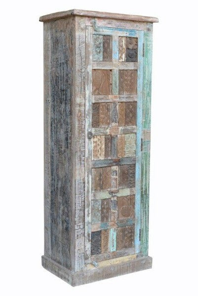 Rainbow Reclaimed Antique Vintage Display Cabinet 155X42X62 CM