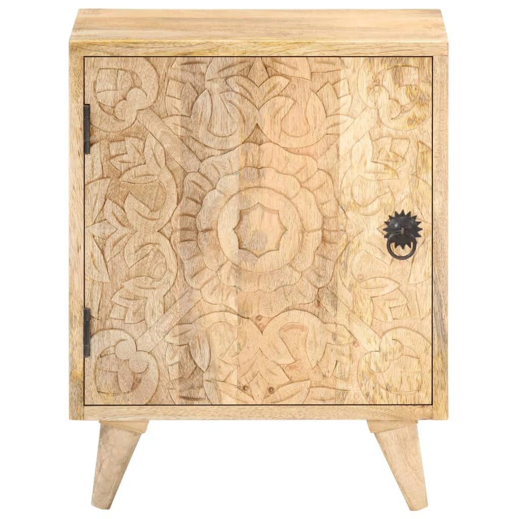 Indian Hand Carved  Solid Wood Bedside Table 26