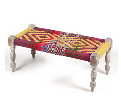 Indian Solid Wood Handmade Rajasthani Charpai Bench Khat Manjhi Woven Charpai Daybed