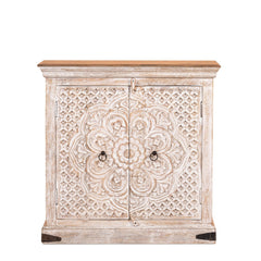 Kalah Hand Carved Solid Wooden Vanity Small Cabinet 90x90x40 KLA0102  -  