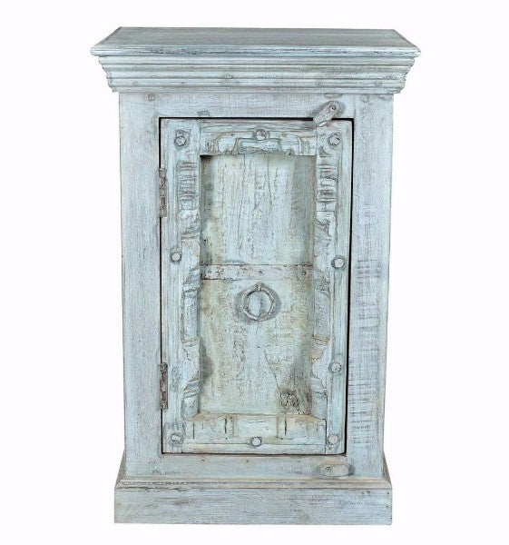 Antique Vintage Doors Bedside Table Solid Wood India Brocante