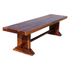 Boston Rustic Solid Wood Indoor Wooden Dining Bench Honey Brown