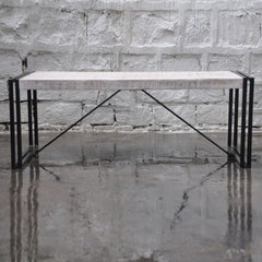 BARN Industrial Coffee Table 120Cm White