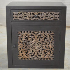 Dynasty Carved Jali Panel Side Table B