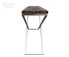 Metal And Wood Console Table