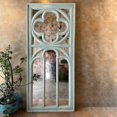 Vintage Hand Carved Solid Wood Tall Mirror Frame 93