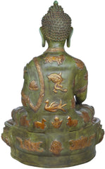 Tibetan Buddhist Lord Buddha In Brass Statue