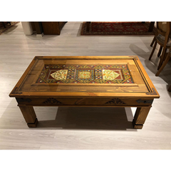 Mughal Hand Painted Solid Wood Coffee Table C26
