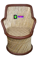 Handmade Hand Woven Natural Armrest Bamboo Mudha Chairs