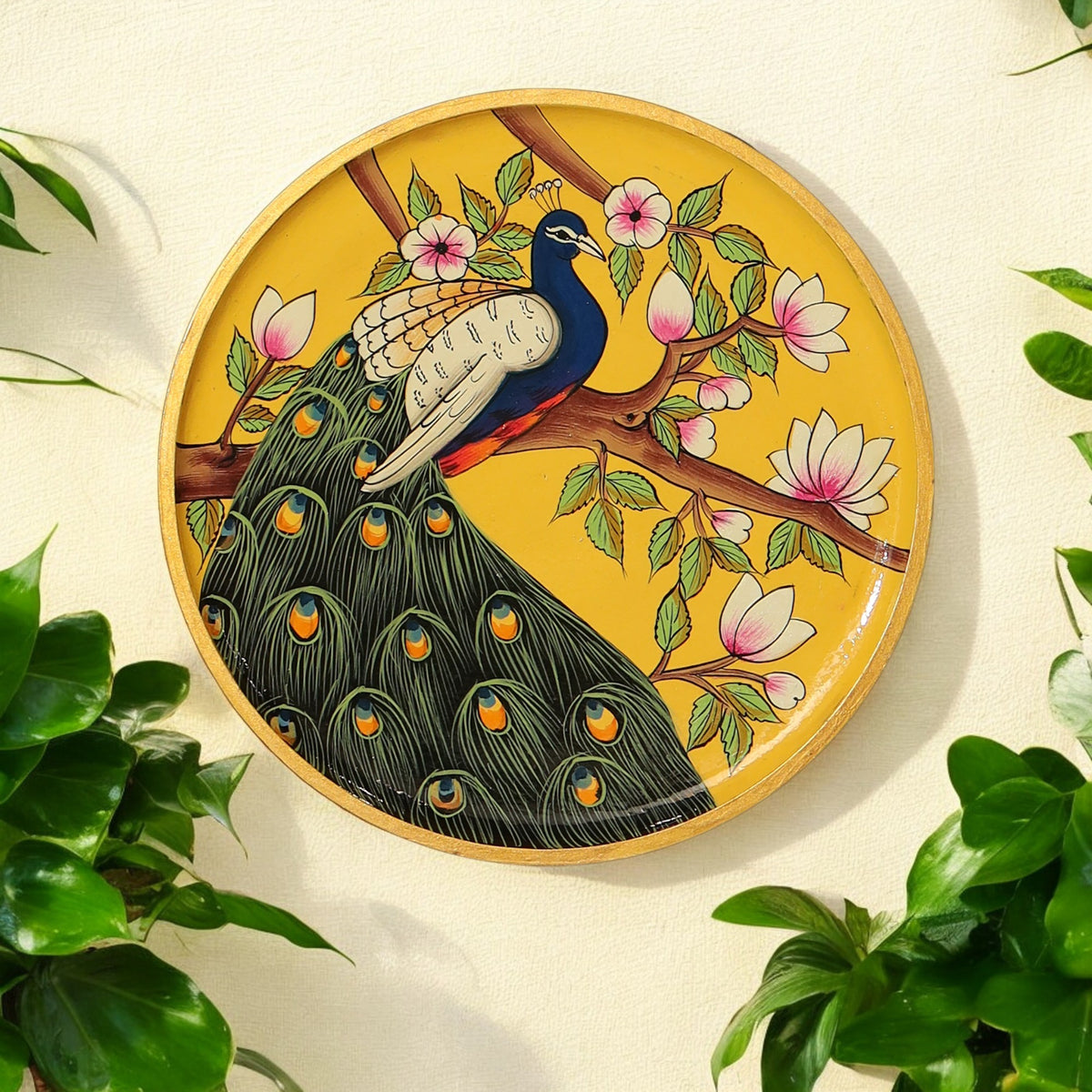 Traditional Rajasthani Hand Painted Wall Decor Plates 27