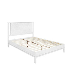 The Gileteen Solid Wood King Sized Bed in Rustic White