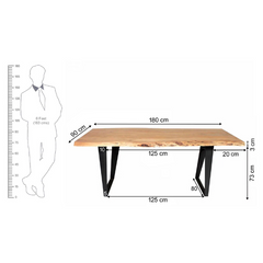 The Attic Chicago Six Seater Dining Set Natural