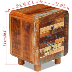 Nirvana  Reclaimed  Solid Wood Bedside Table    27