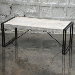 BARN Industrial Coffee Table 120Cm White