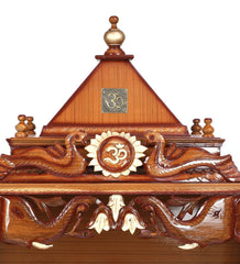 Sheesham Wood Handmade Mandir Home Temple In Brown