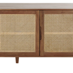 The Attic Layton Solid Wood and Cane Sideboard Honey