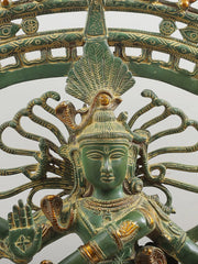 Indian Lord Nataraja Shiva Brass Statue