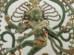 Indian Lord Nataraja Shiva Brass Statue