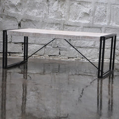 BARN Industrial Coffee Table 120Cm White