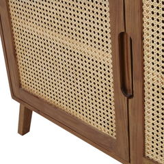 The Attic Layton Solid Wood and Cane Sideboard Honey