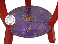 Pandora Hand Painted Round Side Table Multicolour