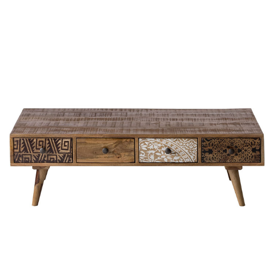 The Attic Mans Wooden Coffee Table Honey