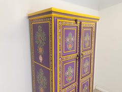 Avani Indian Hand Painted Solid Wood Cabinet Wardrobe D75