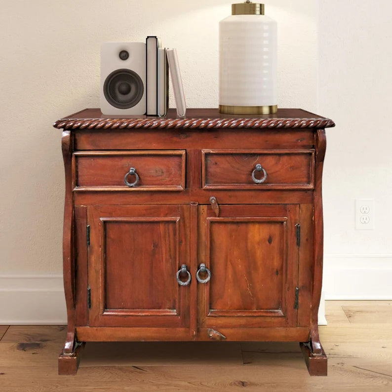 Indian Hand Carved Solid Wood Cabinet D127