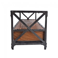 Angle Industrial French Style Metal Entertainment Unit TV Stand 180x40x50cm