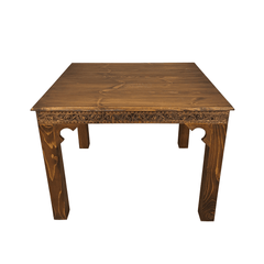Antique Indian Hand Carved  Solid Wood  Top Dining Table 04